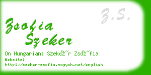 zsofia szeker business card